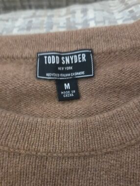 Todd Snyder Brown Cashmere Crewneck Sweater